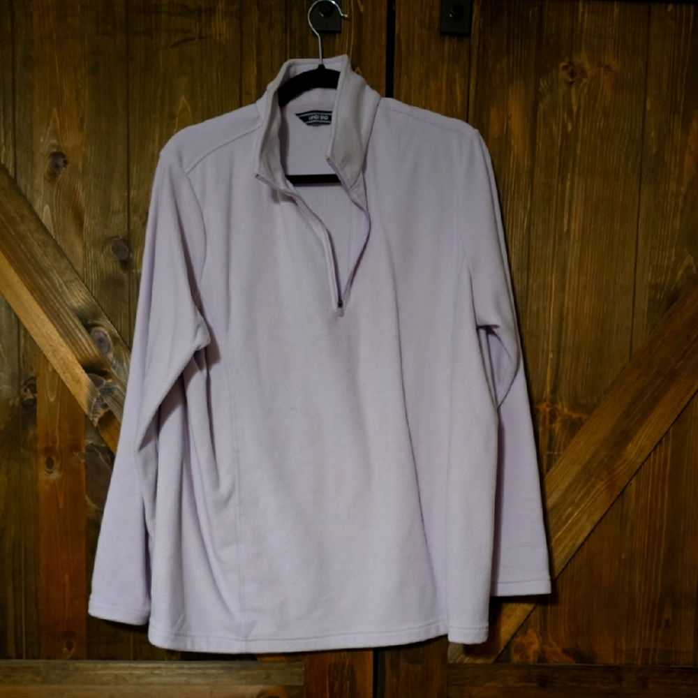 Land's End Lavender Fleece Sweater